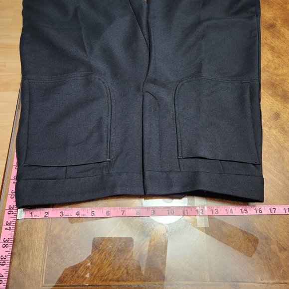 Loft Pants Womens 8 Black Wide Leg Crop Capri Knit Ponte Trouser Slacks Stretch - Picture 12 of 14